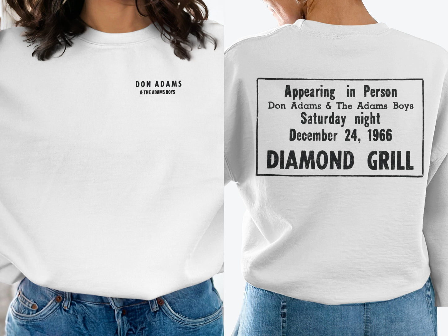 Appearing in Person Don Adams Diamond Grill Sweatshirt