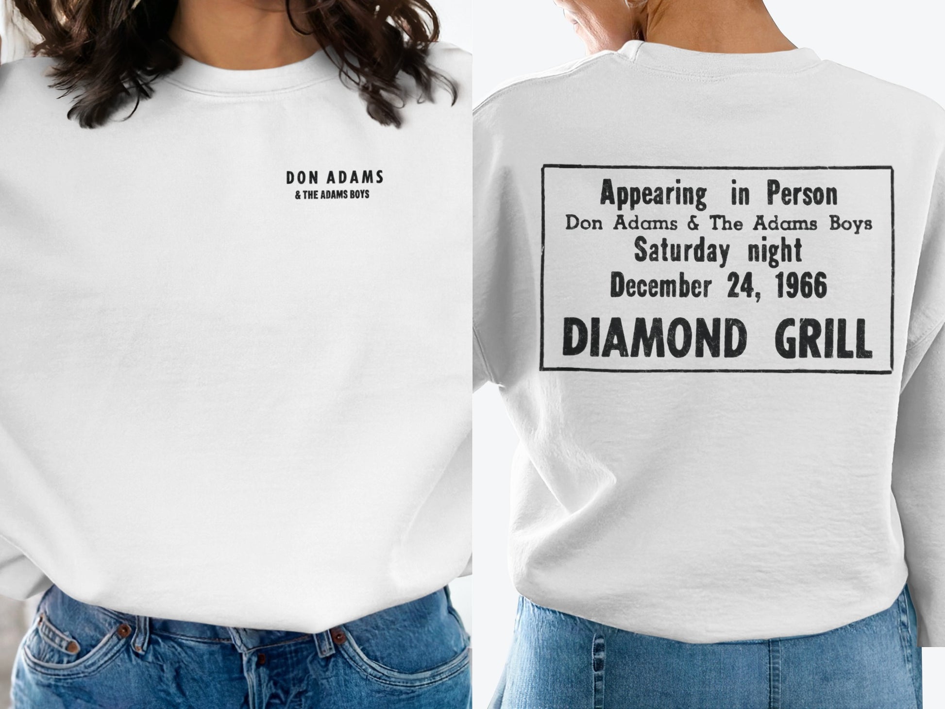Appearing in Person Don Adams Diamond Grill Sweatshirt
